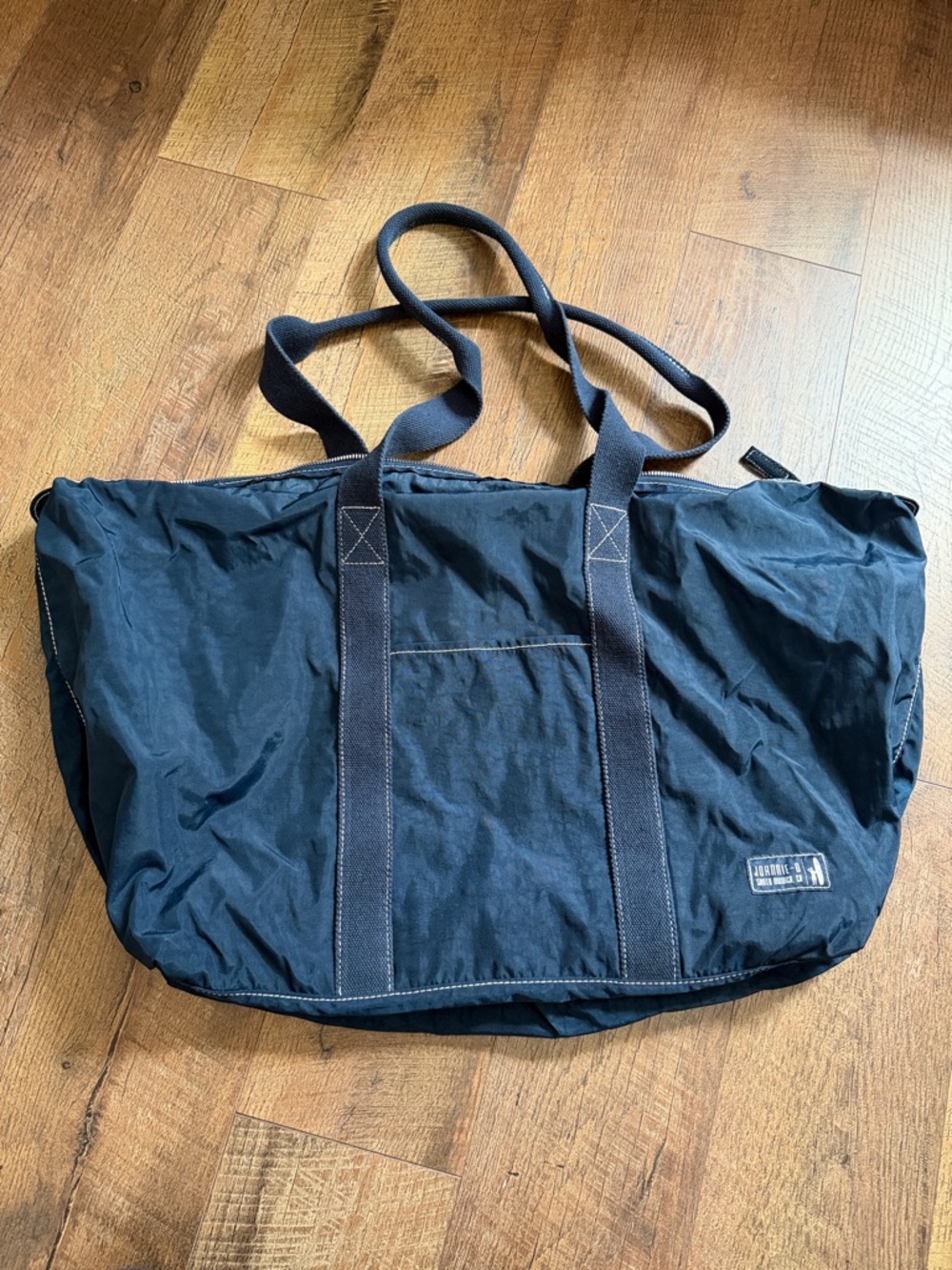 johnnie-O Black Duffel Tote Bag